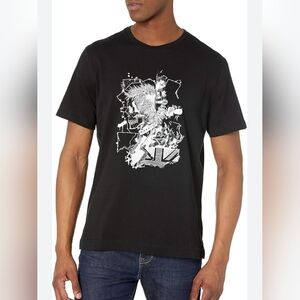 ROBERT GRAHAM RADIO HEAD T-SHIRT W/SKULL AND UNION JACK GRAPHIC. SIZE LARGE.